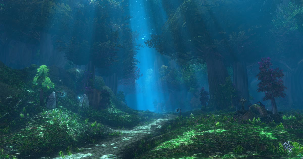 Sungai di Elwynn Forest dengan rendering baru WoW Forever